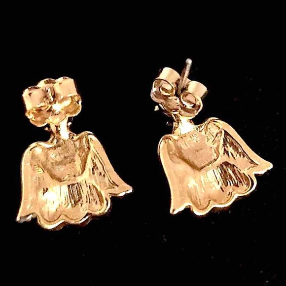 AVON Happy Holidays Collection Convertible Enamal Angel Earrings - Picture 2 of 5